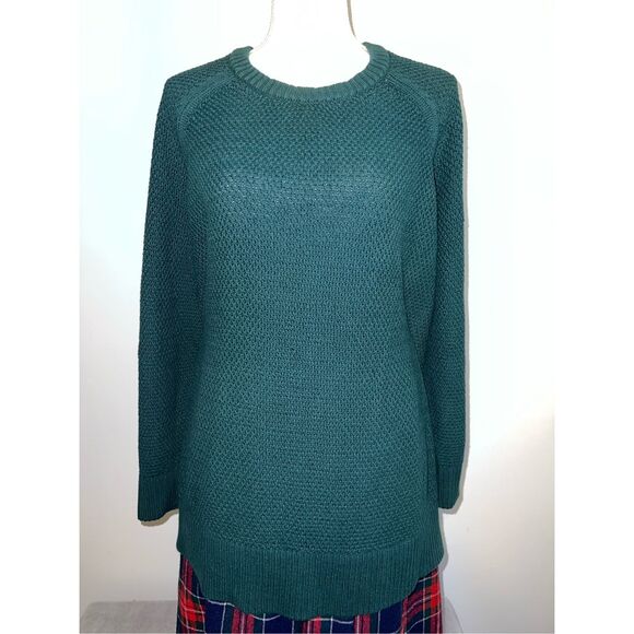 Old Navy 100% Cotton Dark Green Knit Sweater 2X - Picture 2 of 8
